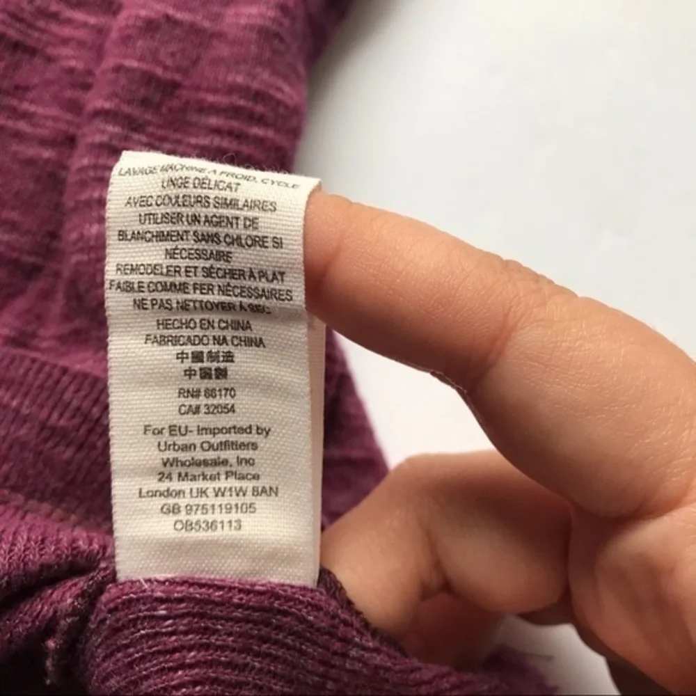 Free People Split Back Turtleneck Oversized Top‎ Berry S